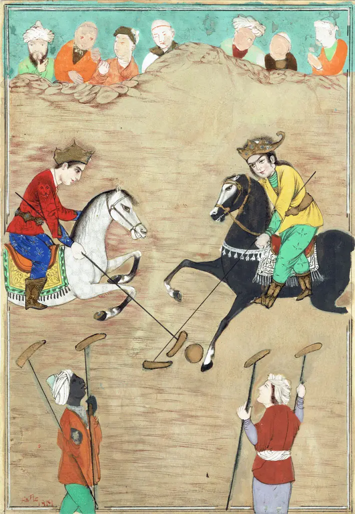 Persische Miniatur: Polo-Spieler