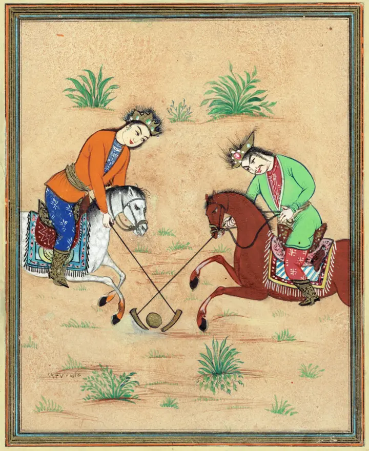 Akefeh von Koerber: Jugador de Polo II, miniatura persa